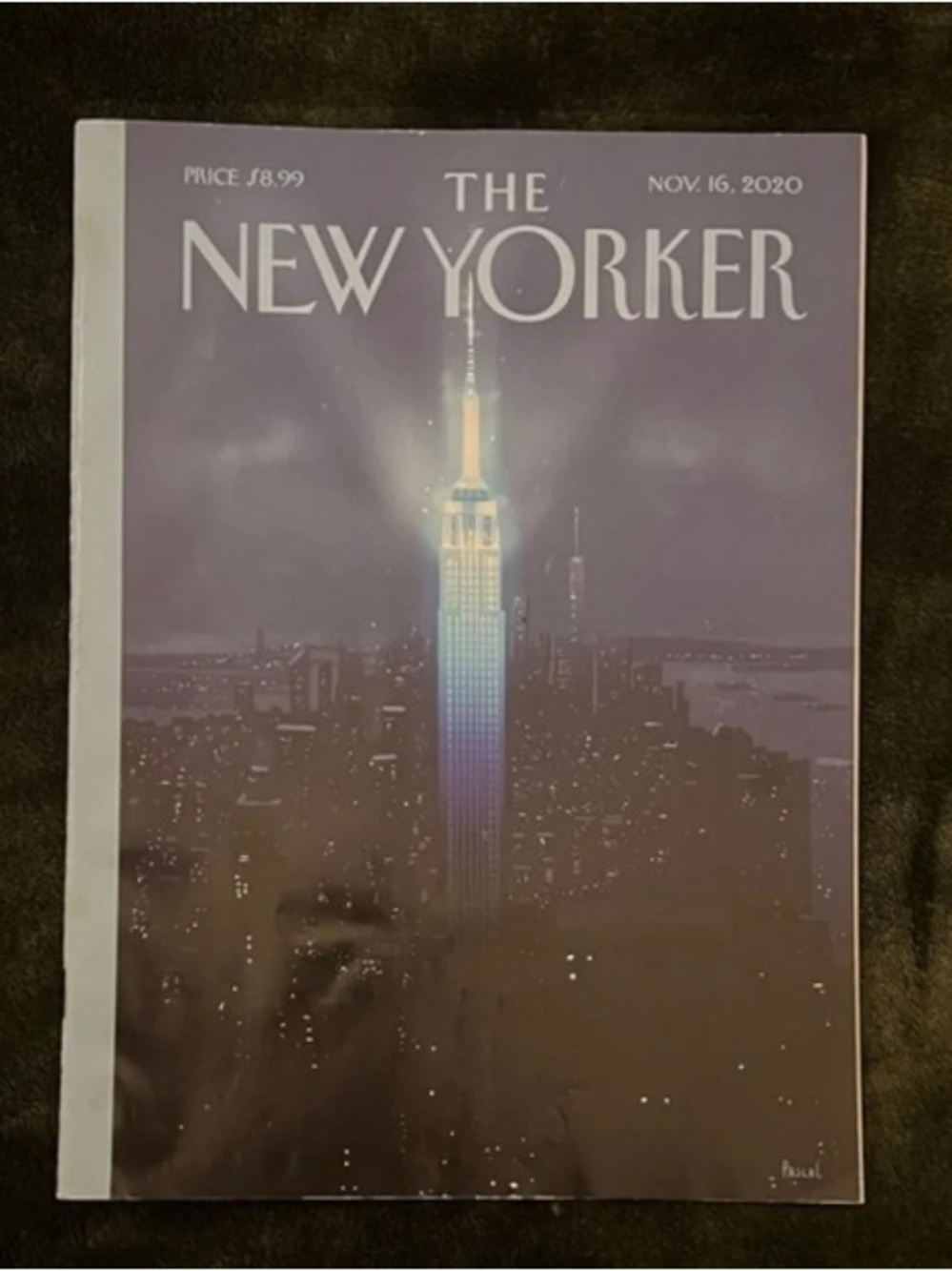 Cover Art Print - Purple and Blue Empire State Illustration
